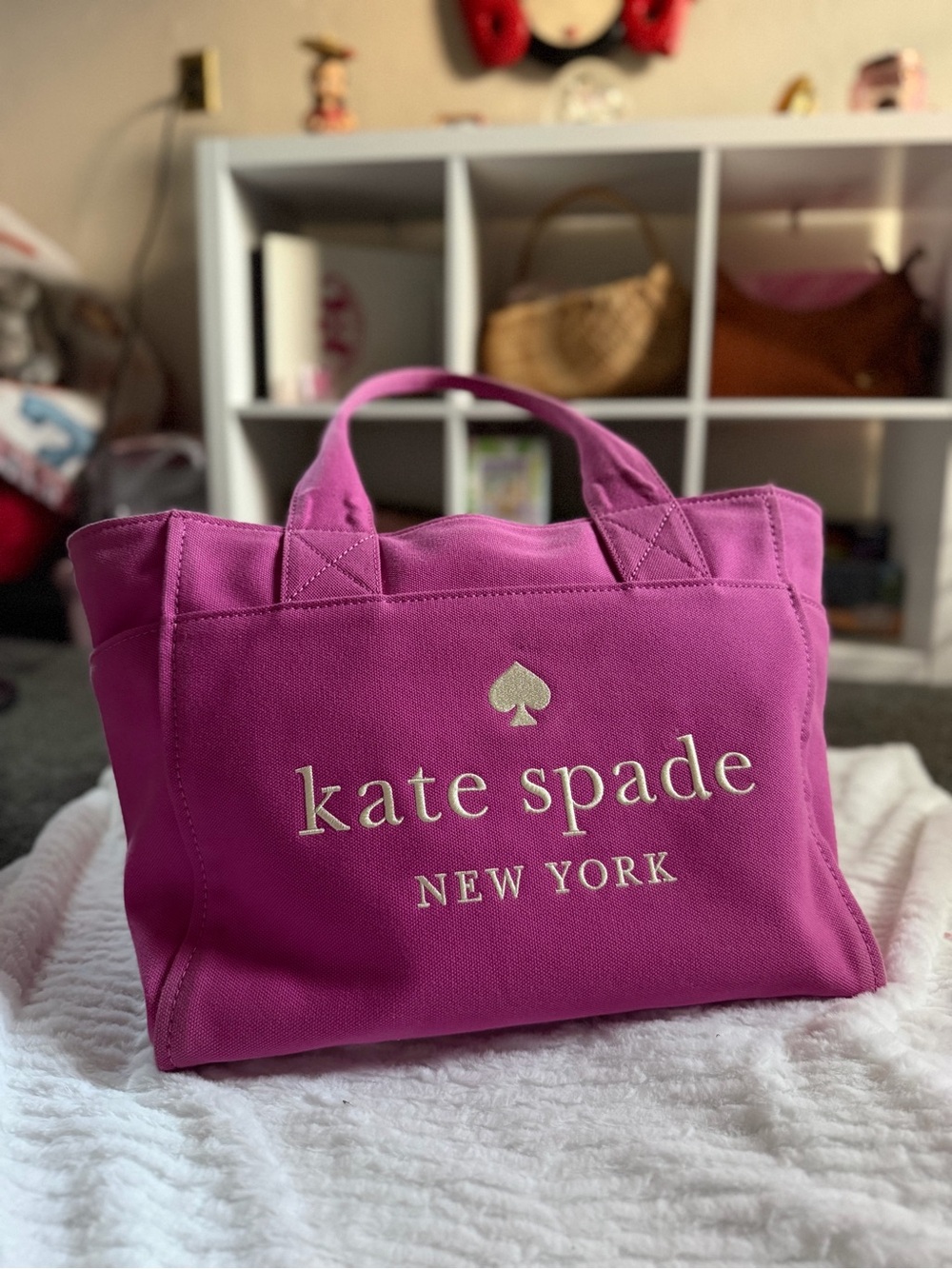 Kate Spade Hot Pink Canvas Tote